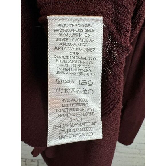 FREE PEOPLE brown rayon blend tunic style sweater pullover size S - Picture 7 of 8